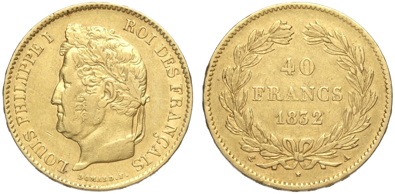 France, Louis Philippe (1830-1848), 40 Francs 1832-A Paris, Au mm 26 BB