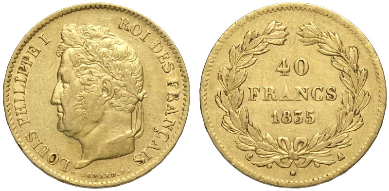 France, Louis Philippe (1830-1848), 40 Francs 1835-A Paris, Au mm 26 BB