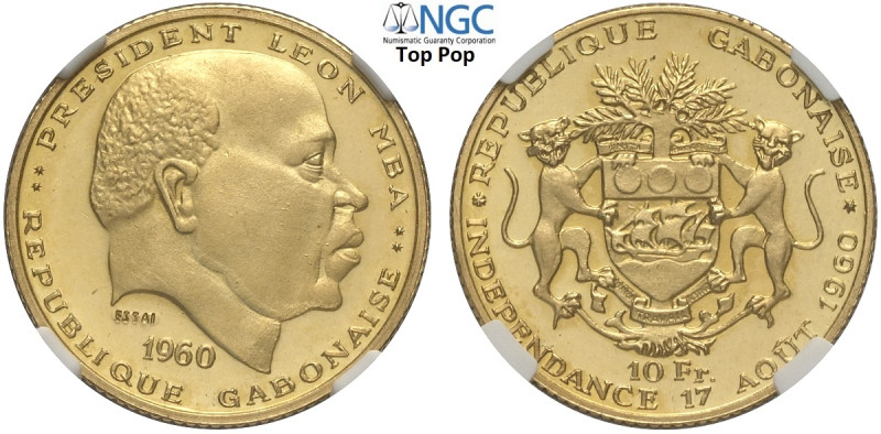 Gabon, Republic, Gold Essai 10 Francs 1960, KM-unlisted, very rare we have no ne...