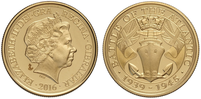 Gibraltar, Elizabeth II (1952-2022), Sovereign 2016, Mintage: 100, Au mm 22 BU/P...