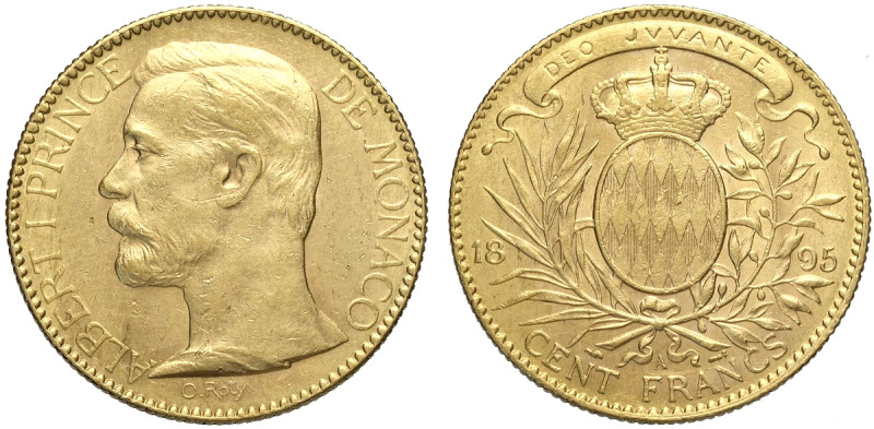 Monaco, Albert I (1889-1922), 100 Francs 1895, Au mm 35 BB-SPL