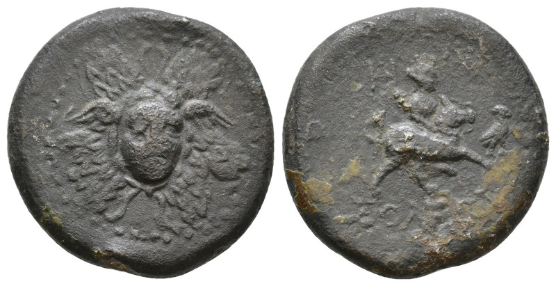 Cilicia. Soli-Pompeiopolis circa 200-100 BC. AE Aegis with winged Gorgoneion in ...