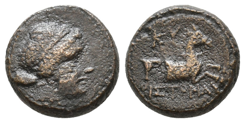 Aeolis, Kyme. 320-250 BC. AE 4,12g