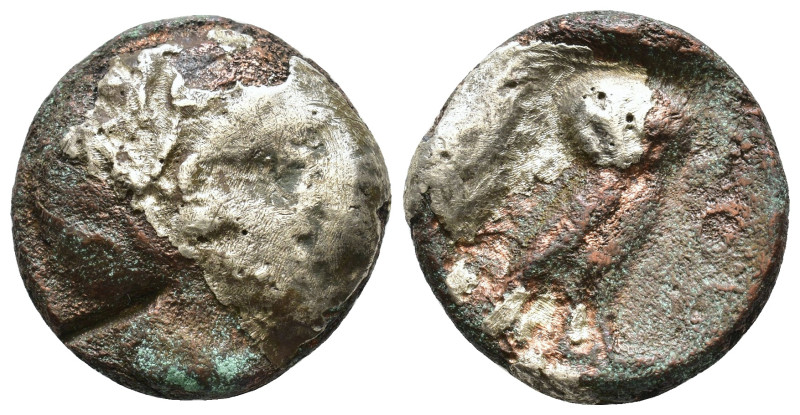 Attica. Athens circa 454-404 BC. Fourrée. AE 15,29g