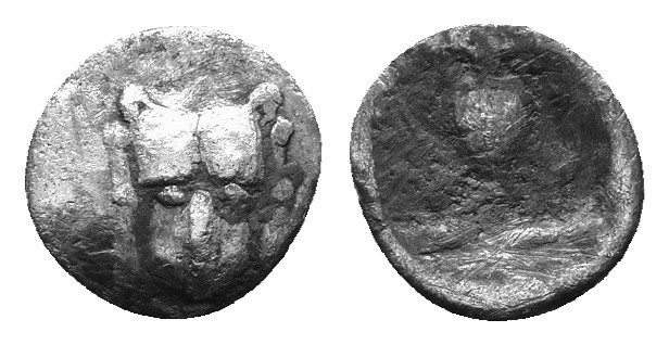 CARIA. Mylasa. (Circa 450-400 BC). AR Hemiobol. 0,22g