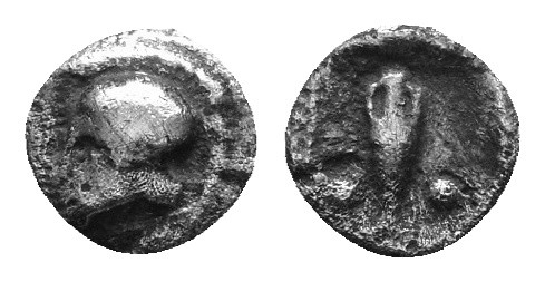 Troas, Neandria AR Hemiobol. 5th century BC. 0,19g