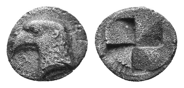 Aeolis, Kyme, c. 450-400 BC. AR Hemiobol 0,40g