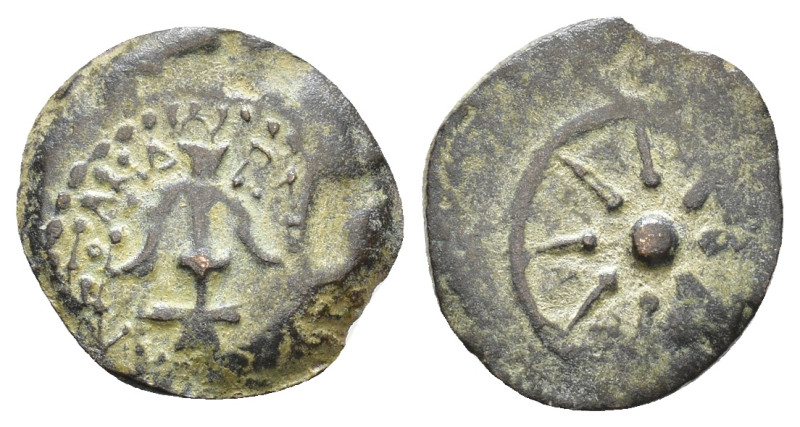 JUDAEA, Hasmoneans. Alexander Jannaios (Yehonatan). 103-76 BCE. Æ Prutah 2,05g