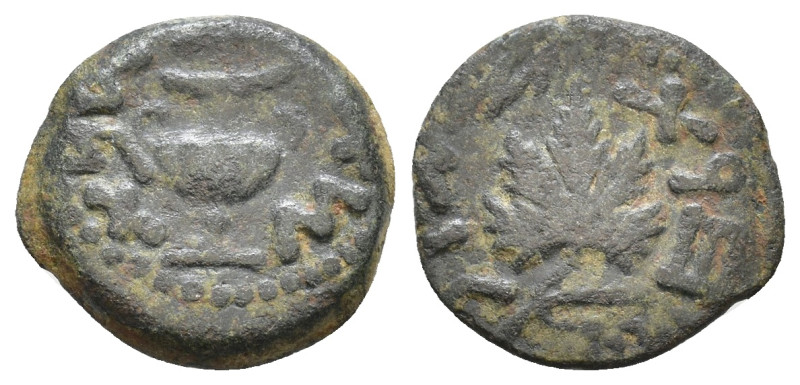 JUDAEA, First Jewish War. 66-70 CE. Æ Prutah 1,98g