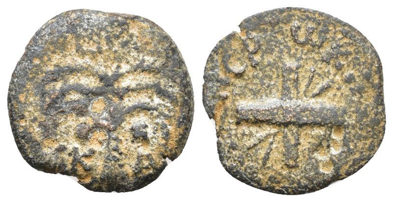 JUDAEA, Procurators. Antonius Felix. 52-59 CE. Æ Prutah 1,68g