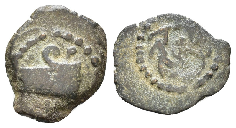 JUDAEA, Herodians. Herod II Archelaus. 4 BCE-6 CE. Æ Prutah 1,28g