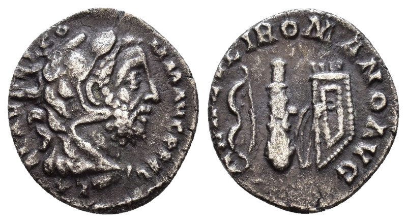 Commodus AR Denarius. Rome, AD 191-192. L AEL AVREL COMM AVG P [FEL], head of Co...