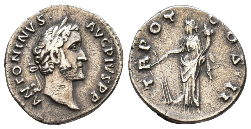 Antoninus Pius AR Denarius. Rome, AD 139. ANTONINVS AVG PIVS P P, bare head righ...