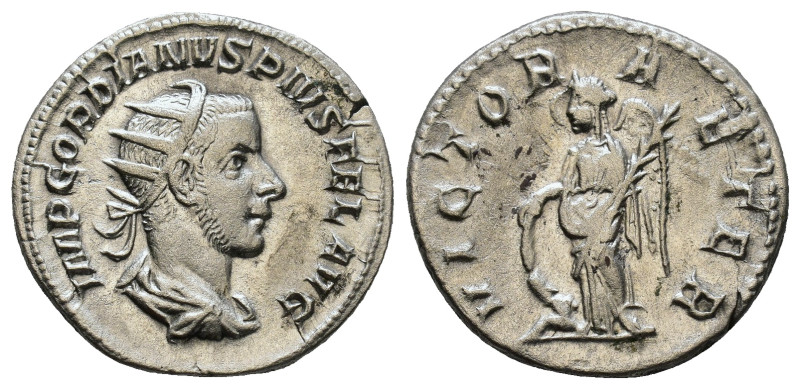 Gordian III. Antoninianus. 243-244 AD. Rome. Rev.: VICTOR AETER. Victory standin...