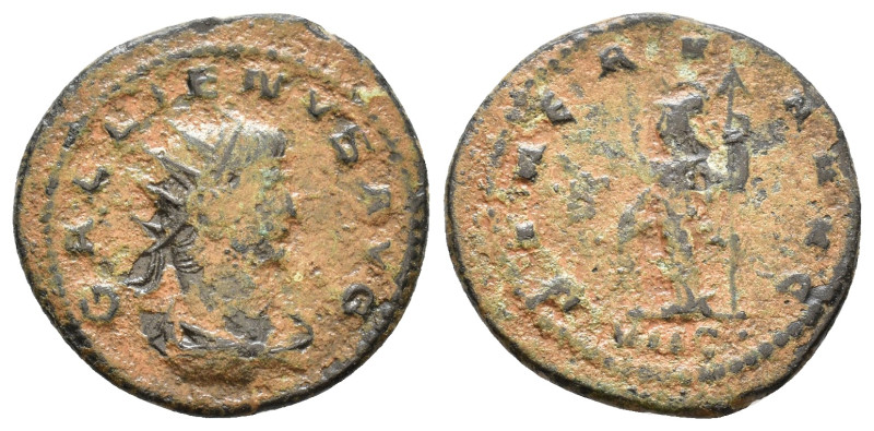 Gallienus Æ Antoninianus. Antioch mint, AD 264-265. GALLIENVS AVG, radiate cuira...