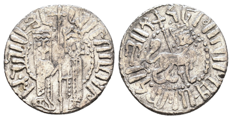 CILICIAN ARMENIA. Hetoum I with Zabel.(1226-1270).Sis.Tram. AR 19mm 2,68g