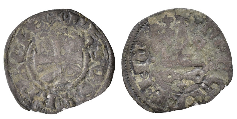 Principality of Achaea. Philippe de Taranto. 1307-1313. Denier AR 0,61g