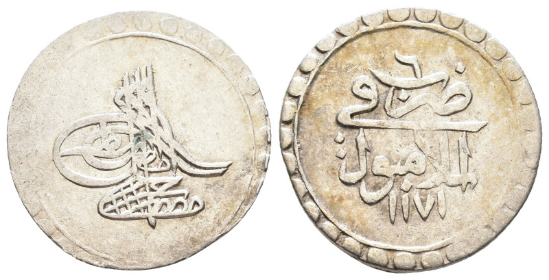 Mustafa III.(1757-1774). Islambol. 1171/6 AH. 10 Para. AR 24mm 3,99g