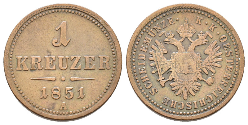 Austria. 1 Kreuzer 1851 A AE 5,31g