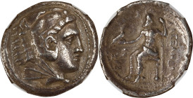 MACEDON. Kingdom of Macedon. Alexander III (the Great), 336-323 B.C. AR Tetradrachm, Macedonia Mint, ca. 323-320 B.C. NGC VF. Smoothing, Scratches.
P...