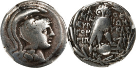 ATTICA. Athens. AR "New Style" Tetradrachm, ca. 124/3 B.C. NGC VG. Edge Marks, Edge Bend.
HGC-4, 1602; Thompson-487i. New Style Coinage. Mikion, Eryk...