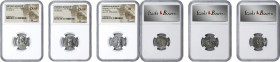 PARTHIA. Trio of AR Drachms (3 Pieces), ca. 2nd Century B.C. to 1st Century A.D. All NGC Certified.
1) Phraates III, 132-126 B.C. Nisa Mint. NGC Ch V...