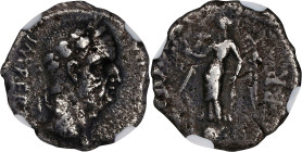 GALBA, A.D. 68-69. AR Denarius, Uncertain mint in Gaul, possibly Narbo, A.D. 68. NGC FINE. Edge Marks.
RIC-111; RSC-322. Obverse: Laureate head right...