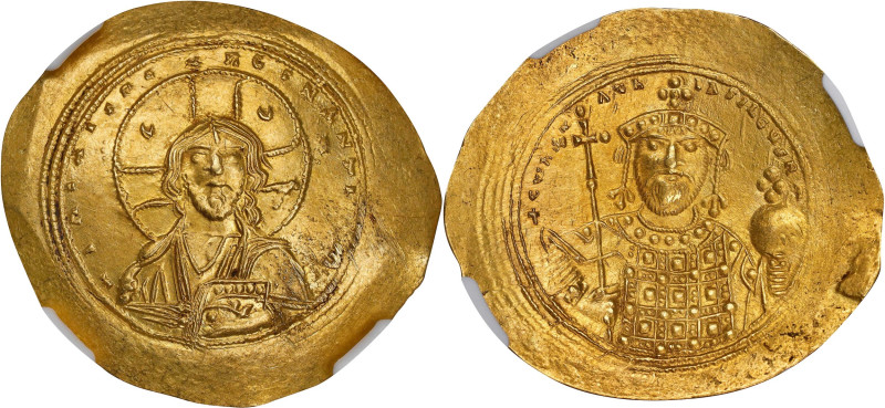 CONSTANTINE IX, 1042-1055. AV Histamenon Nomisma (4.42 gms), Constantinople Mint...