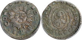 ARGENTINA. Cordoba. Real, 1843-JPP. Cordoba Mint. PCGS AU-50.
KM-21. Variety with "CORDOV". Dusky pewter and magenta gray patina also boasts emerald,...