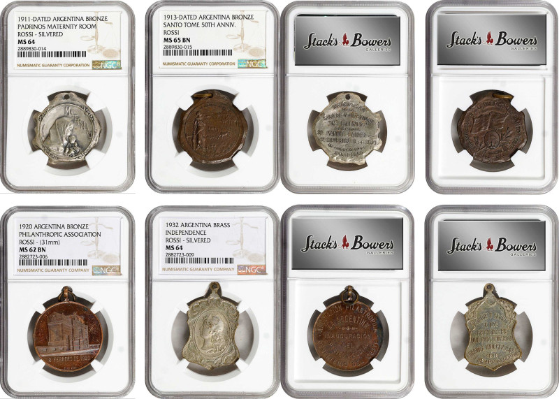 ARGENTINA. Quartet of Medals (4 Pieces), 1911-32. All NGC Certified.
All medals...