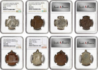 ARGENTINA. Quartet of Medals (4 Pieces), 1911-32. All NGC Certified.
All medals: by C. Rossi. 1) Silvered Bronze Padrinos Maternity Room Medal, 1911-...