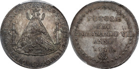 BOLIVIA. Medal, 1808. Potosi Mint. PCGS MS-61.
Medina-346; Fon-9391. Struck for the Proclamation of Ferdinand VII by the city of Potosi in Upper Peru...