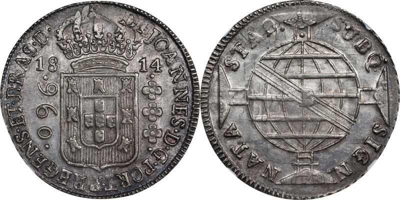 BRAZIL. 960 Reis, 1814-B. Bahia Mint. Joao as Prince Regent. NGC MS-61.
KM-307....