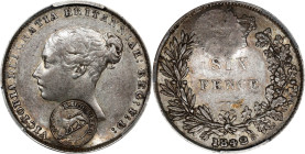 COSTA RICA. Costa Rica - Great Britain. Real, ND (1849-57). San Jose Mint. PCGS AU-50. Countermark: AU Details.
KM-90. Type VII countermark on an 184...