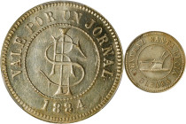 CUBA. Gibara. Rafael Lucas Sanches. Nickel Brass Token, 1884. PCGS MS-62.
Rulau-ORI-30. A VERY SCARCE and seldom encountered Cuban token at any state...