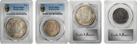 DOMINICAN REPUBLIC. Duo of Silver Denominations (2 Pieces), 1952. Both PCGS Certified.
1) 1/2 Peso. PCGS MS-63. KM-21. 2) Peso. PCGS MS-64. KM-22. A ...
