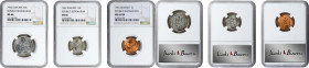 DOMINICAN REPUBLIC. Trio of Mixed Denominations (3 Pieces), 1963. London Mint. All NGC Certified.
1) 25 Centavos. NGC MS-66. KM-28. 2) 10 Centavos. N...