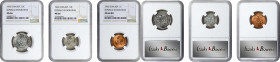 DOMINICAN REPUBLIC. Trio of Mixed Denominations (3 Pieces), 1963. London Mint. All NGC Certified.
1) 25 Centavos. NGC MS-66. KM-28. 2) 10 Centavos. N...