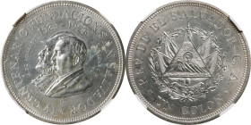 EL SALVADOR. Colon, 1925-Mo. Mexico City Mint. NGC MS-62.
KM-131. Mintage: 2,000. Struck to commemorate the quadricentennial of the founding of San S...