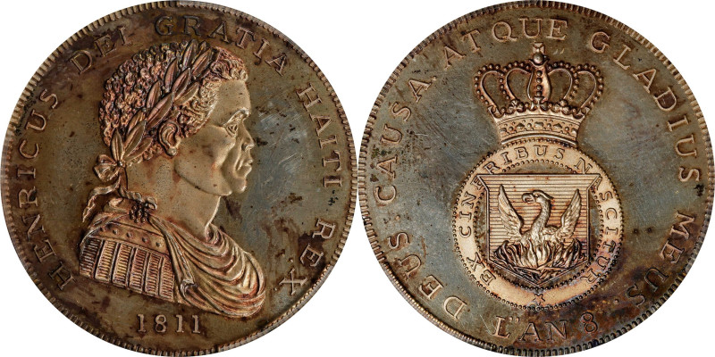 HAITI. Silver Fantasy Crown Restrike, 1811. PCGS PROOF-64 Cameo.
KMX-13. INA Re...