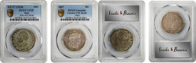 HAITI. Duo of Silver Denominations (2 Pieces), 1830 & 1887. Both PCGS Certified.
1) 100 Centimes, AN 27 (1830). PCGS VF-35. KM-A23. 2) 50 Centimes, 1...