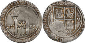 MEXICO. Cob 2 Reales, ND (1548-56)-L M. Mexico City Mint. Carlos & Johanna. PCGS Genuine--Edge Repaired, EF Details.
Cal-102. Emanating from an early...
