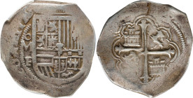 MEXICO. Cob 4 Reales, ND (1598-1606)-Mo F. Mexico City Mint. Philip III. PCGS VF-30.
KM-R38; Cal-745. A RARE early Mexican Cob that, when presented, ...