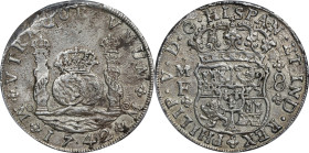 MEXICO. 8 Reales, 1742-Mo MF. Mexico City Mint. Philip V. PCGS Genuine--Tooled, EF Details.
KM-103; Cal-1461. Rough surfaces do show evidence of havi...