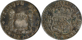 MEXICO. 8 Reales, 1762-Mo MM. Mexico City Mint. Charles III. PCGS EF-40.
KM-105; Cal-1080; FC-39A; Gil-M-8-40; Yonaka-M8-62. Variety with cross betwe...