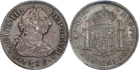 MEXICO. 2 Reales, 1782-Mo FF. Mexico City Mint. Charles III. PCGS EF-45.
KM-88.2; Cal-672. Though unassuming in hand, a quick rotation under light re...