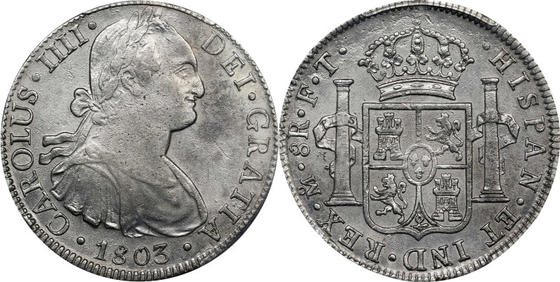 MEXICO. 8 Reales, 1803-Mo FT. Mexico City. Charles IV. PCGS Genuine--Surfaces Sm...