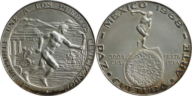 MEXICO. Mexico City Olympics Silver Medal, 1968. Mexico City Mint. PCGS SPECIMEN...