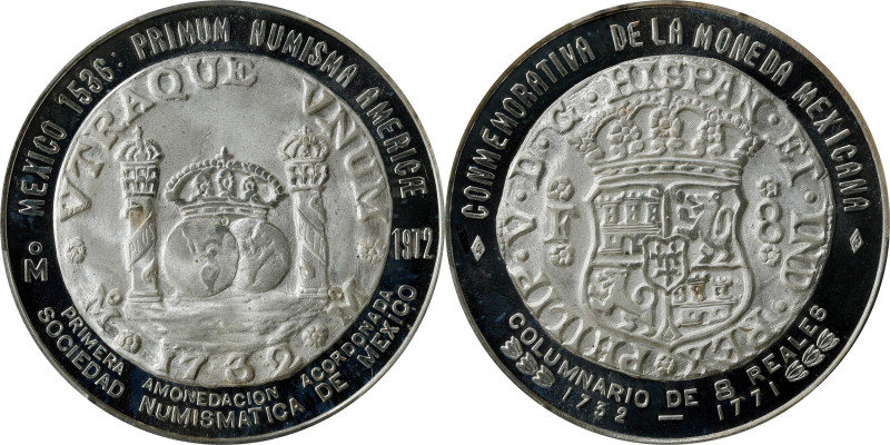 MEXICO. Mexico Numismatic Society Silver Medal, 1972-Mo. Mexico City Mint. PCGS ...