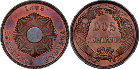 PERU. 2 Centavos, 1895. NGC MS-65 Red Brown.
KM-188. Vivid pinkish rose surfaces are extremely intense in hand, all while shades of bronze and royal ...